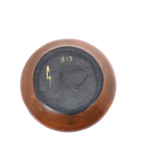 Jemez Pueblo Pottery Avanyu Water Serpent Bowl Carol Grace Loretto Artist Signed - Picture 7 of 9